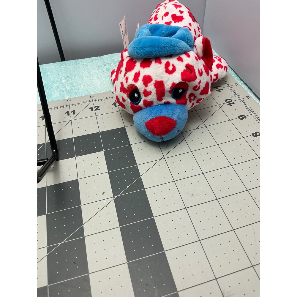 Basic Fun Cutetitos Pizzaitos Red Heart Leopard Plush Blue Pizza Hat 2021 7.5in